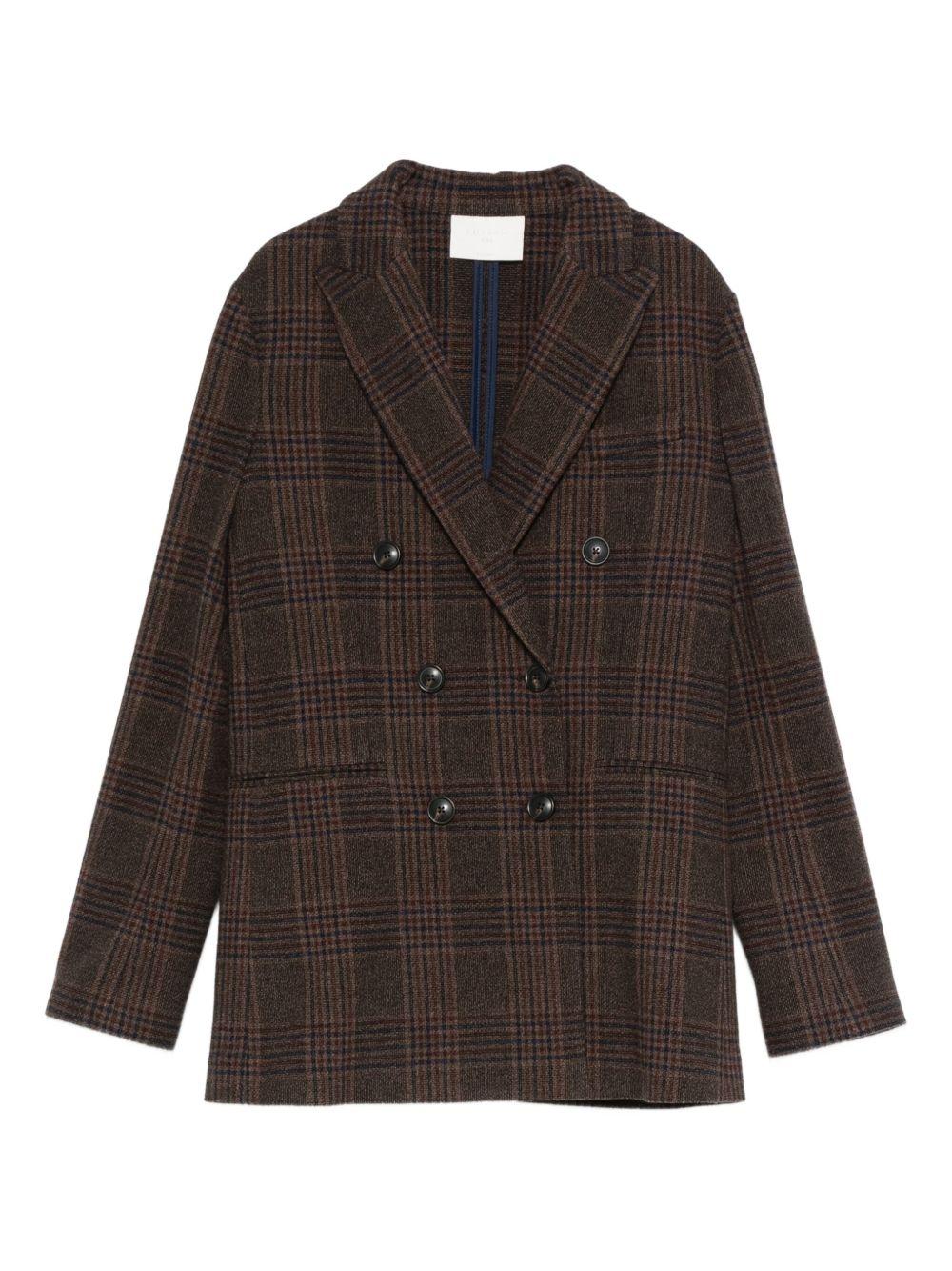 CIRCOLO 1901 Blazer marrone con motivo a quadri