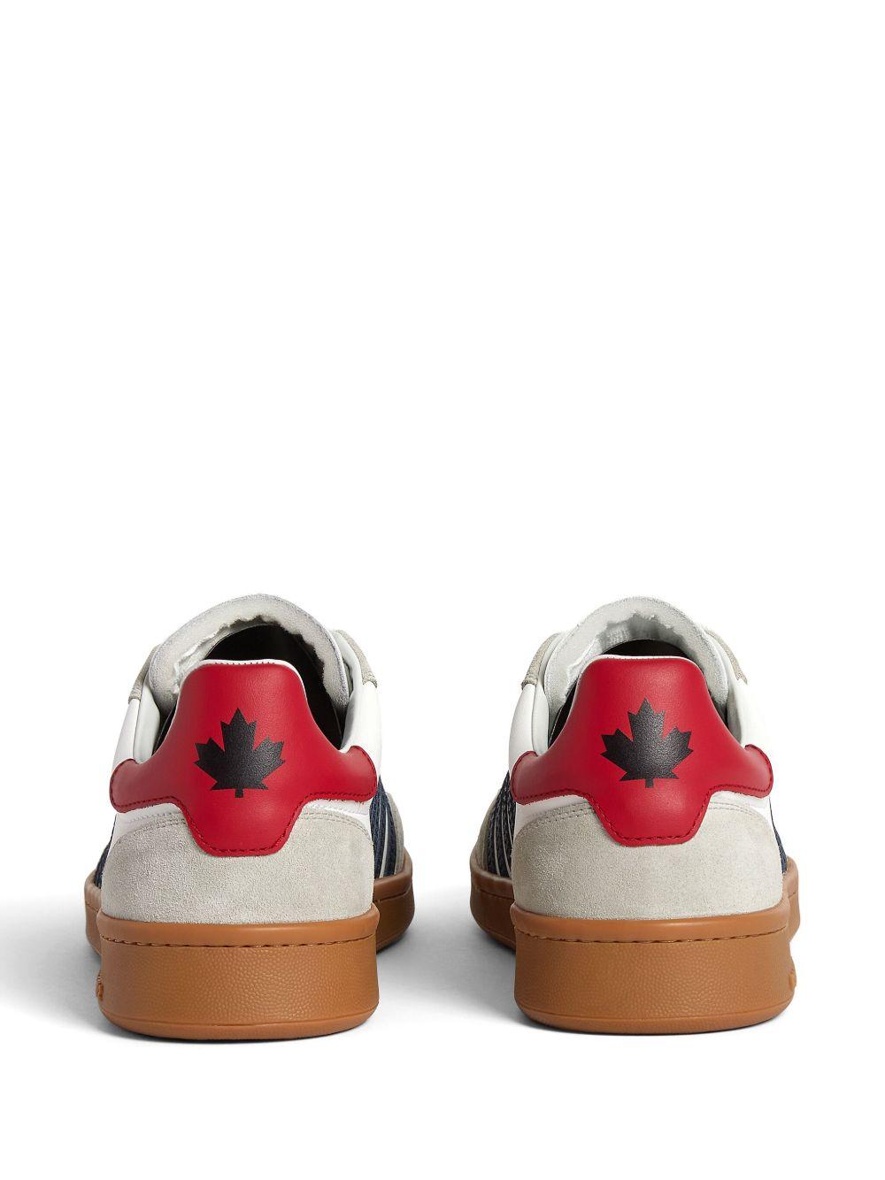 DSQUARED2 Sneakers 'Boxer' in pelle di vitello bianca