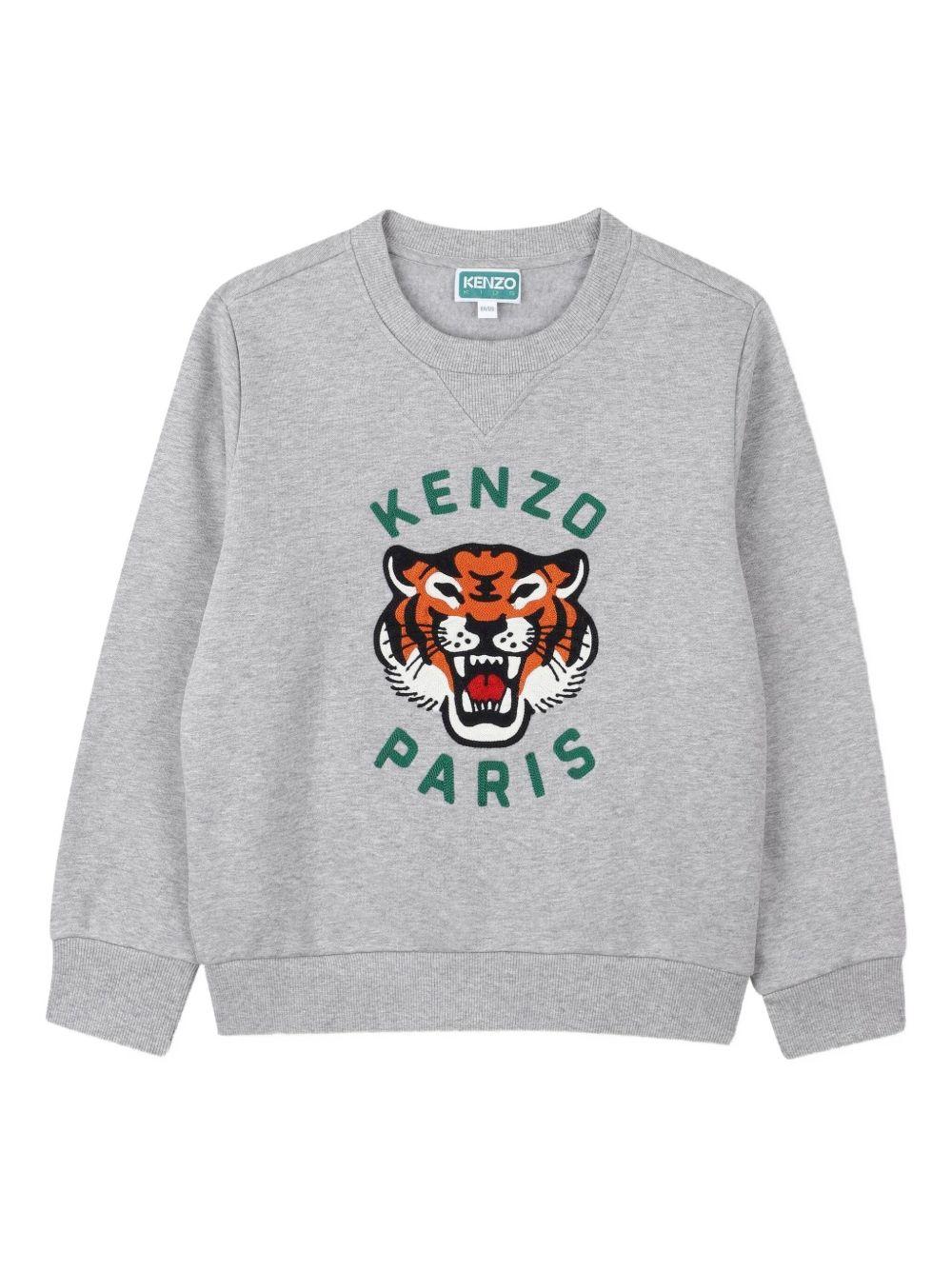 KENZO Felpa girocollo con stampa Tiger