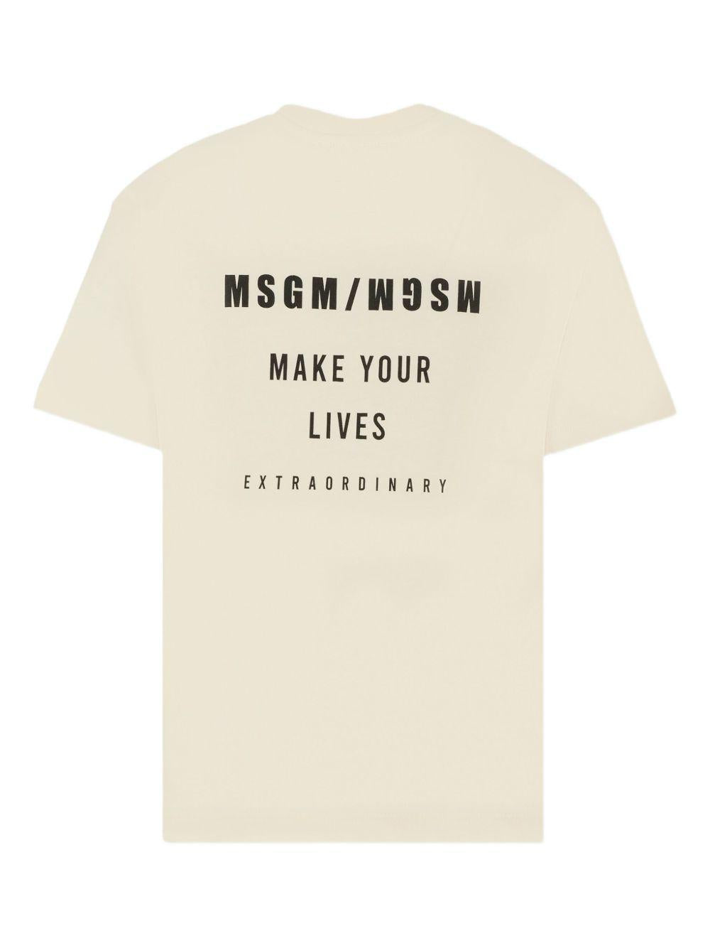 MSGM T-shirt in cotone con stampa