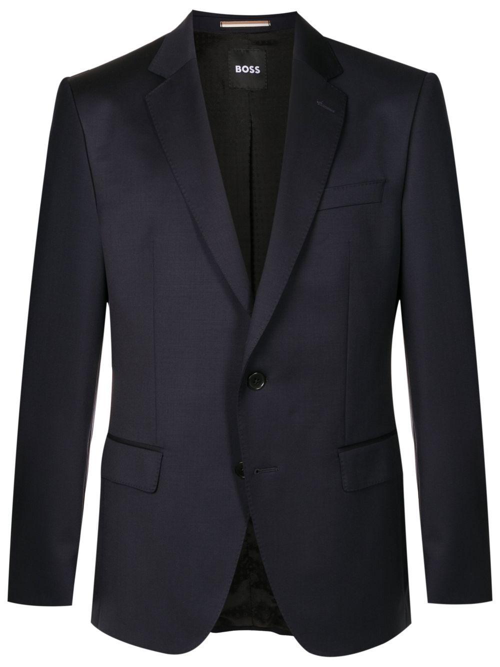 BOSS Blazer H Huge in lana vergine blu navy