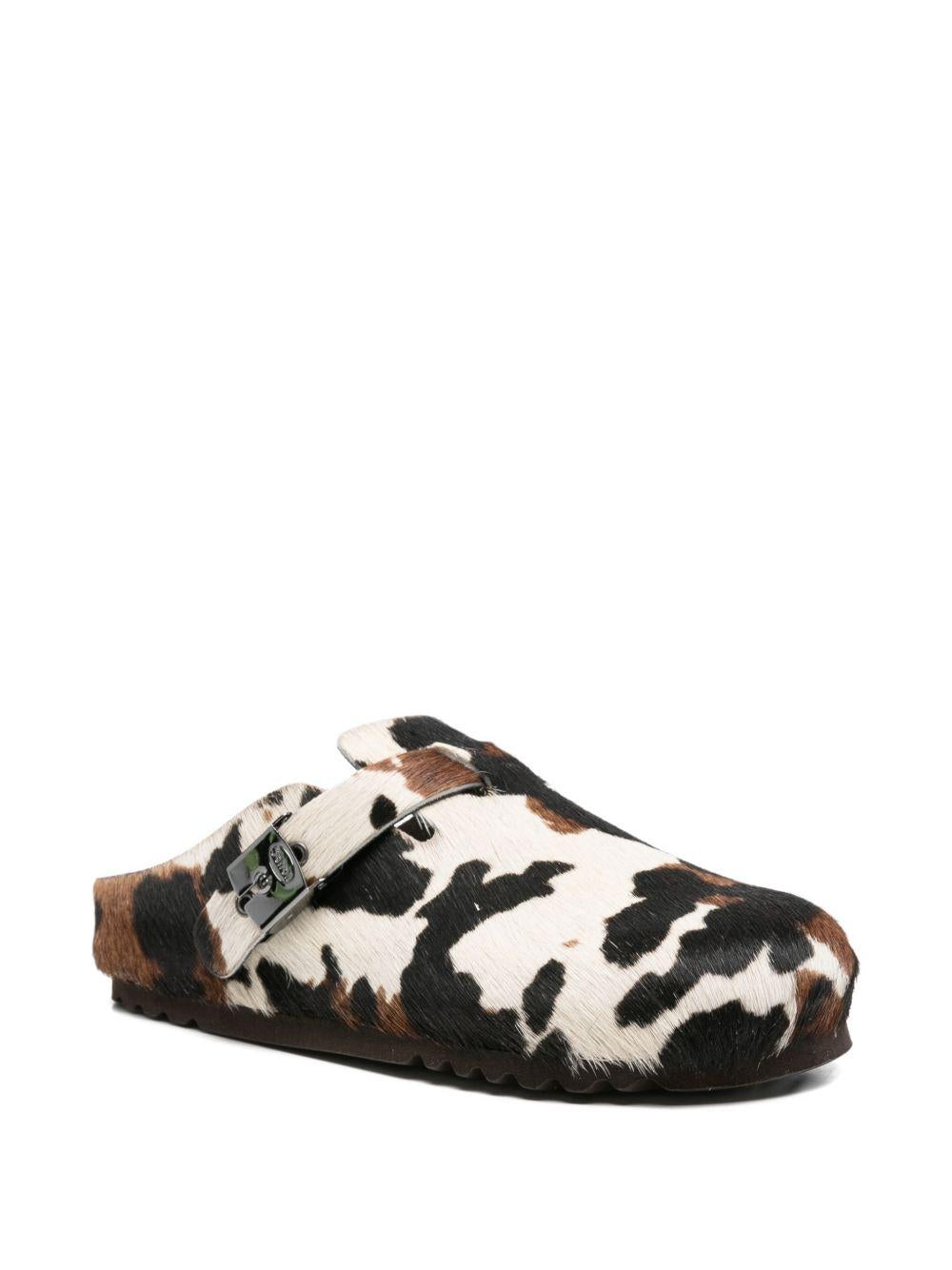 SCHOLL Mules Grace in cavallino con stampa cow