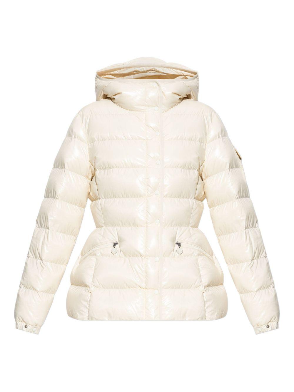 MONCLER Piumino 'Barante' con cappuccio color crema