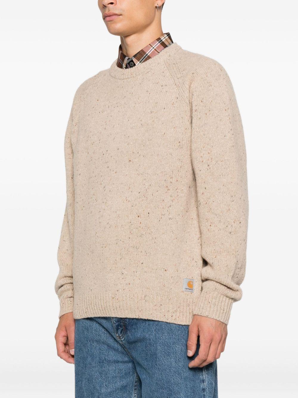 CARHARTT WIP Maglia beige girocollo in lana e cotone