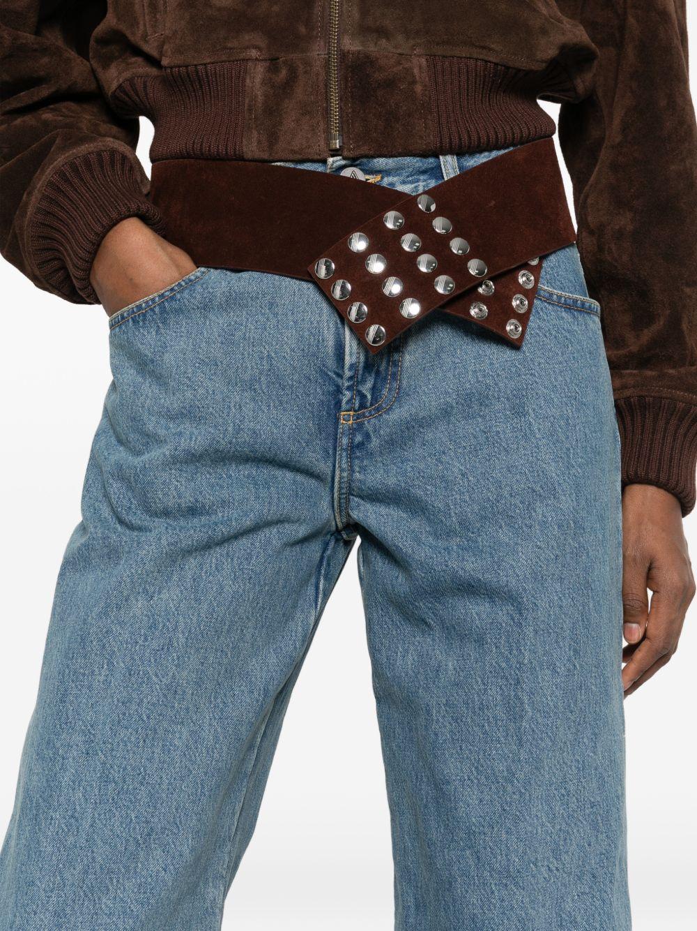 THE ATTICO Jeans in cotone azzurro