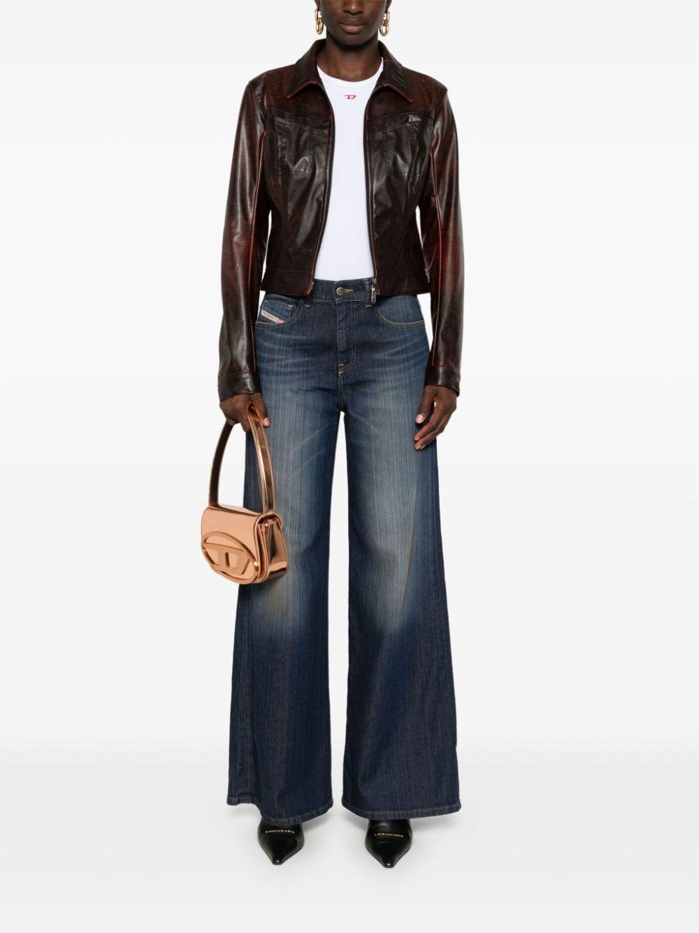 DIESEL T-shirt bianca in cotone stretch con logo