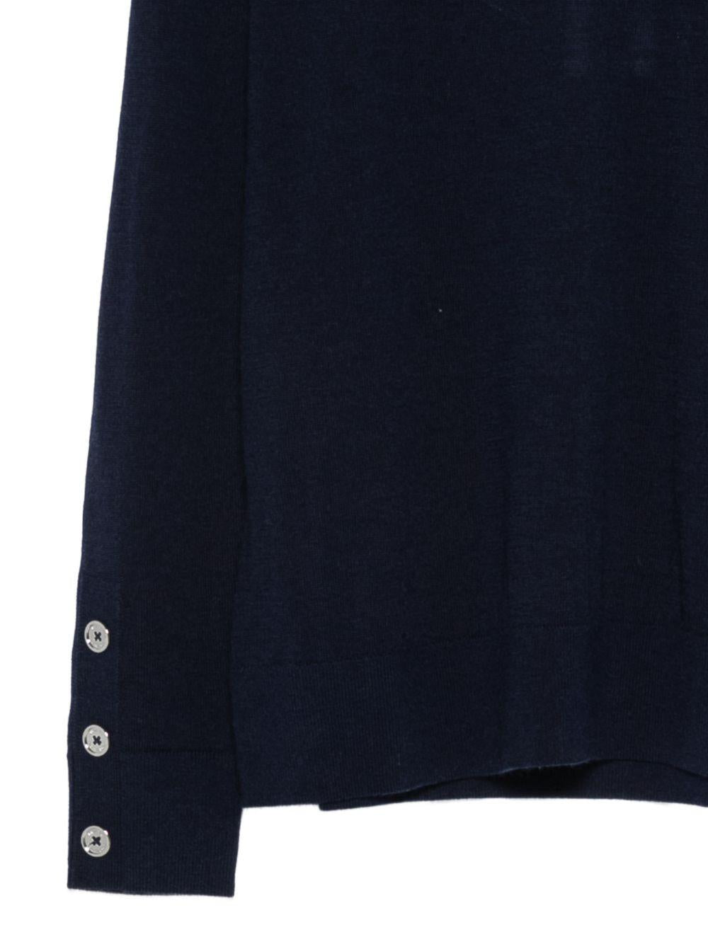 MICHAEL KORS Maglia in lana blu girocollo