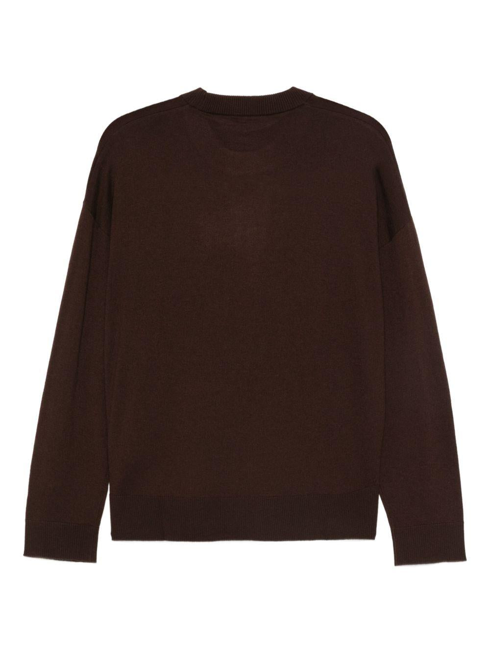 LIUJO Maglia girocollo marrone con logo