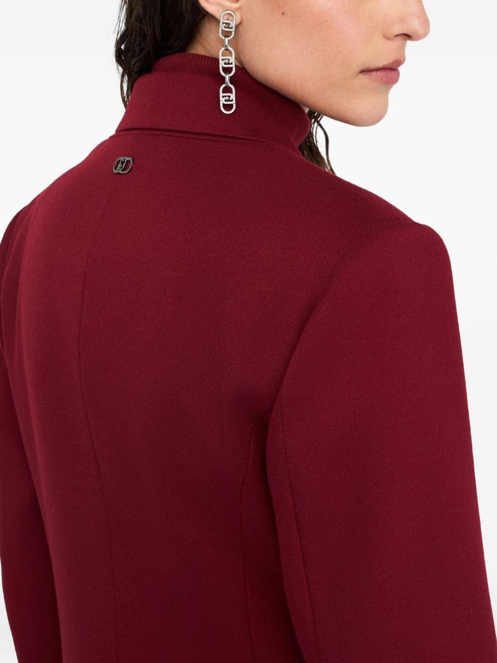 LIUJO Blazer rosso scuro con revers a lancia