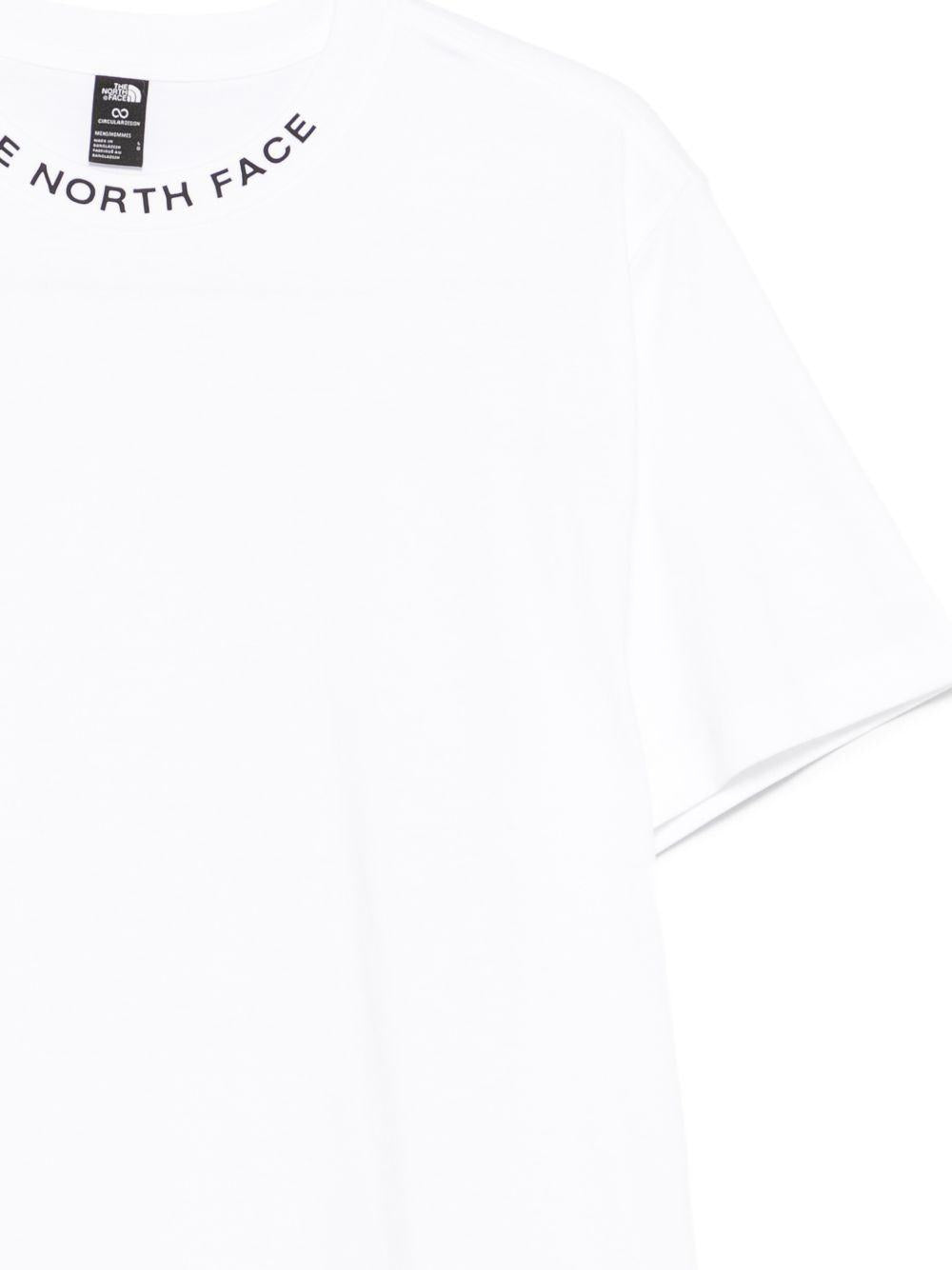 THE NORTH FACE T-shirt bianca in cotone con logo nero