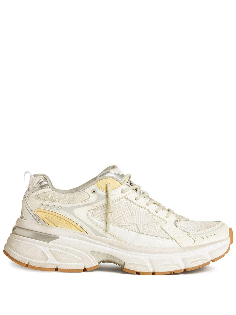 GOLDEN GOOSE Sneakers 'Lightstar' bianche e gialle