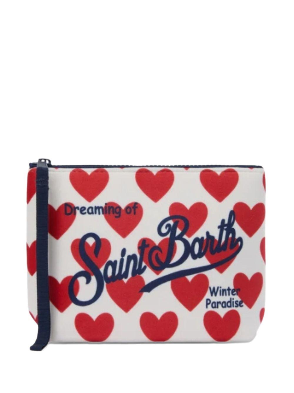 MC2 SAINT BARTH Pochette 'Aline' con fantasia a cuori