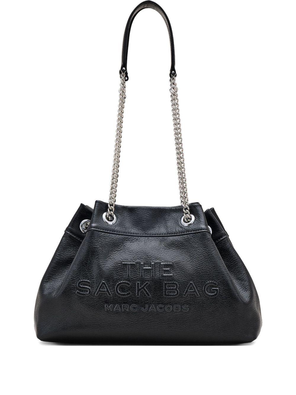 MARC JACOBS Borsa 'The Leather Chain Sack Bag' in pelle nera