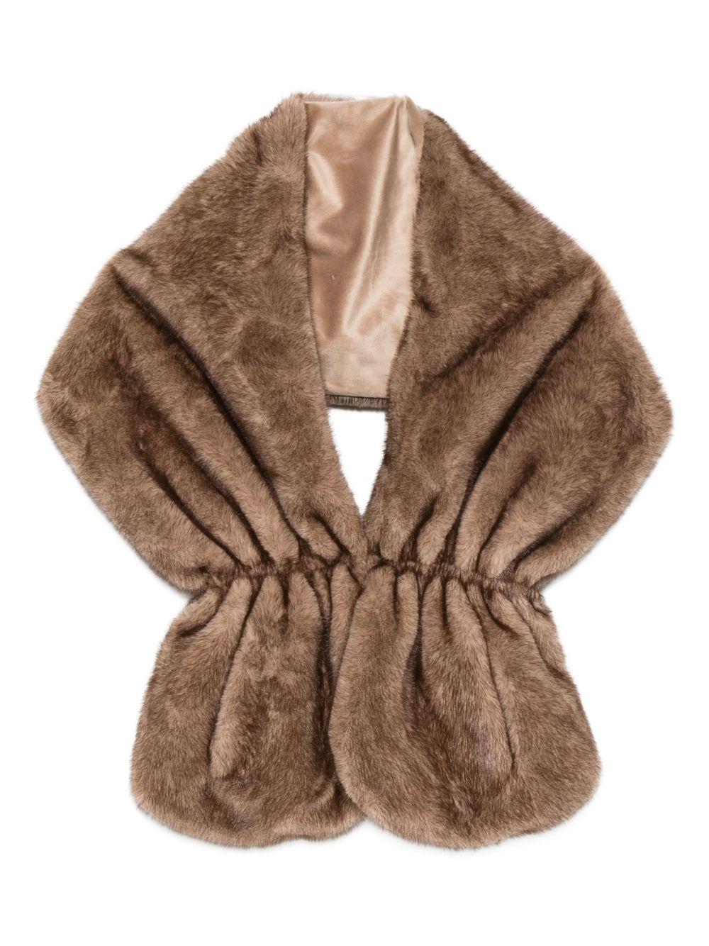 BETTA CORRADI Stola in pelliccia color marrone chiaro