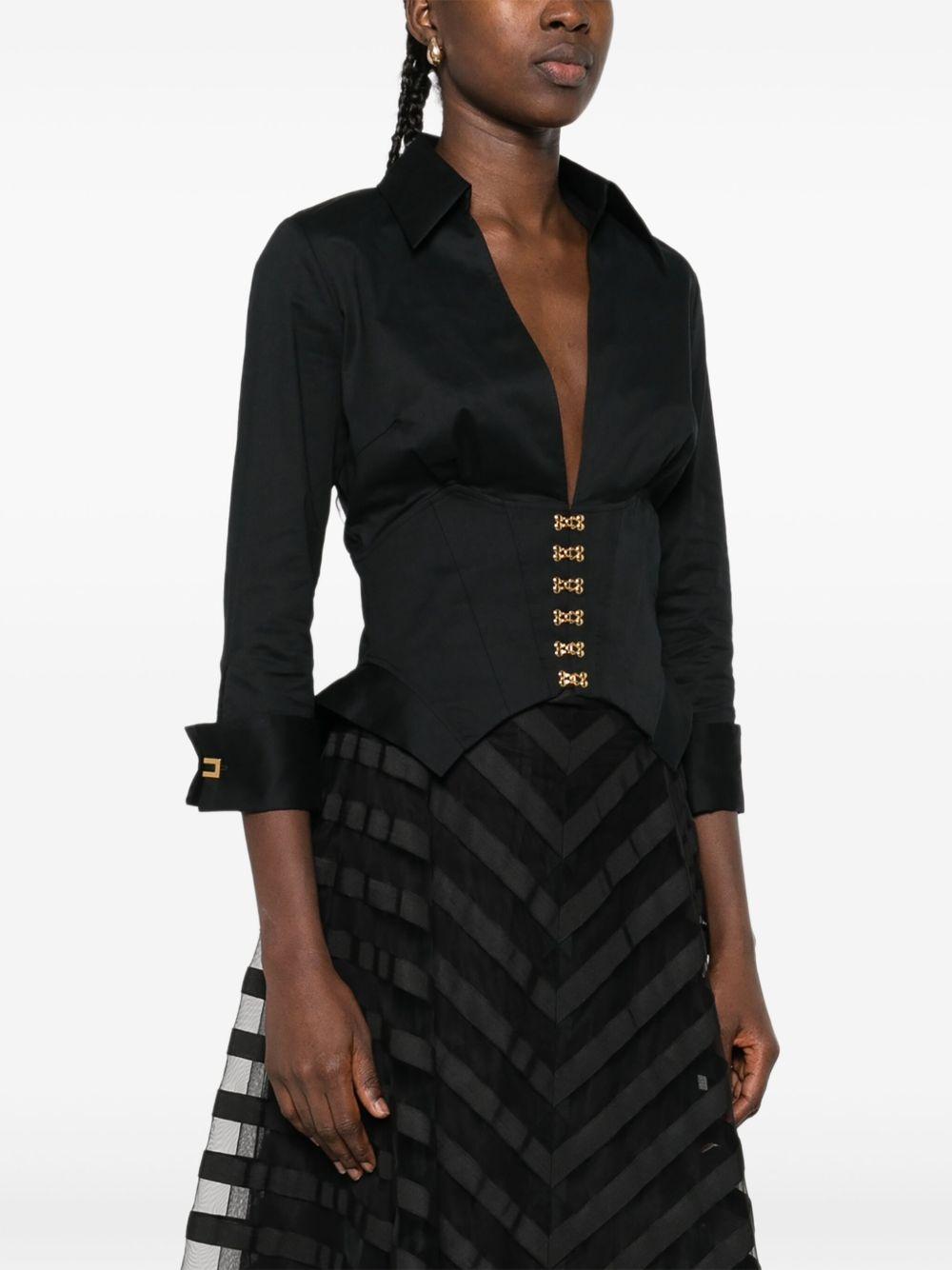 ELISABETTA FRANCHI Camicia bustier nera