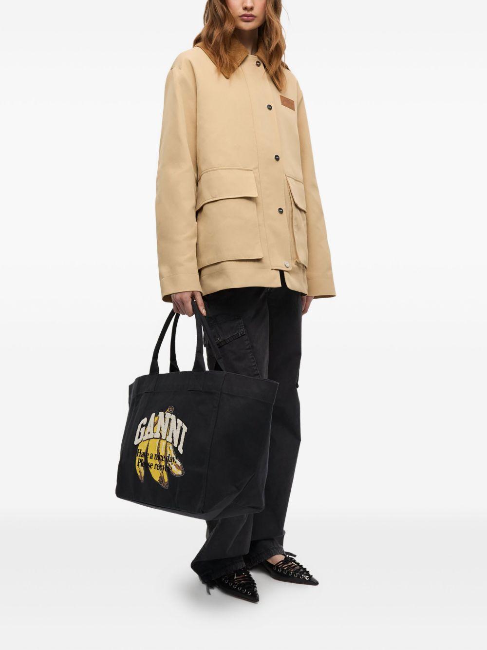 GANNI Borsa shopping 'XXL Banana Print Tote'