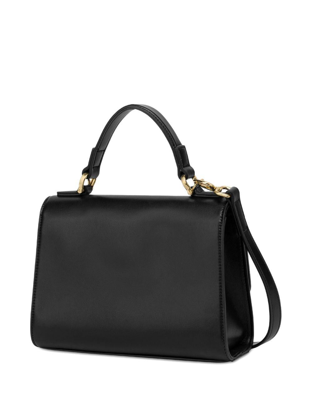 LOVE MOSCHINO Borsa a tracolla nera con logo lettering