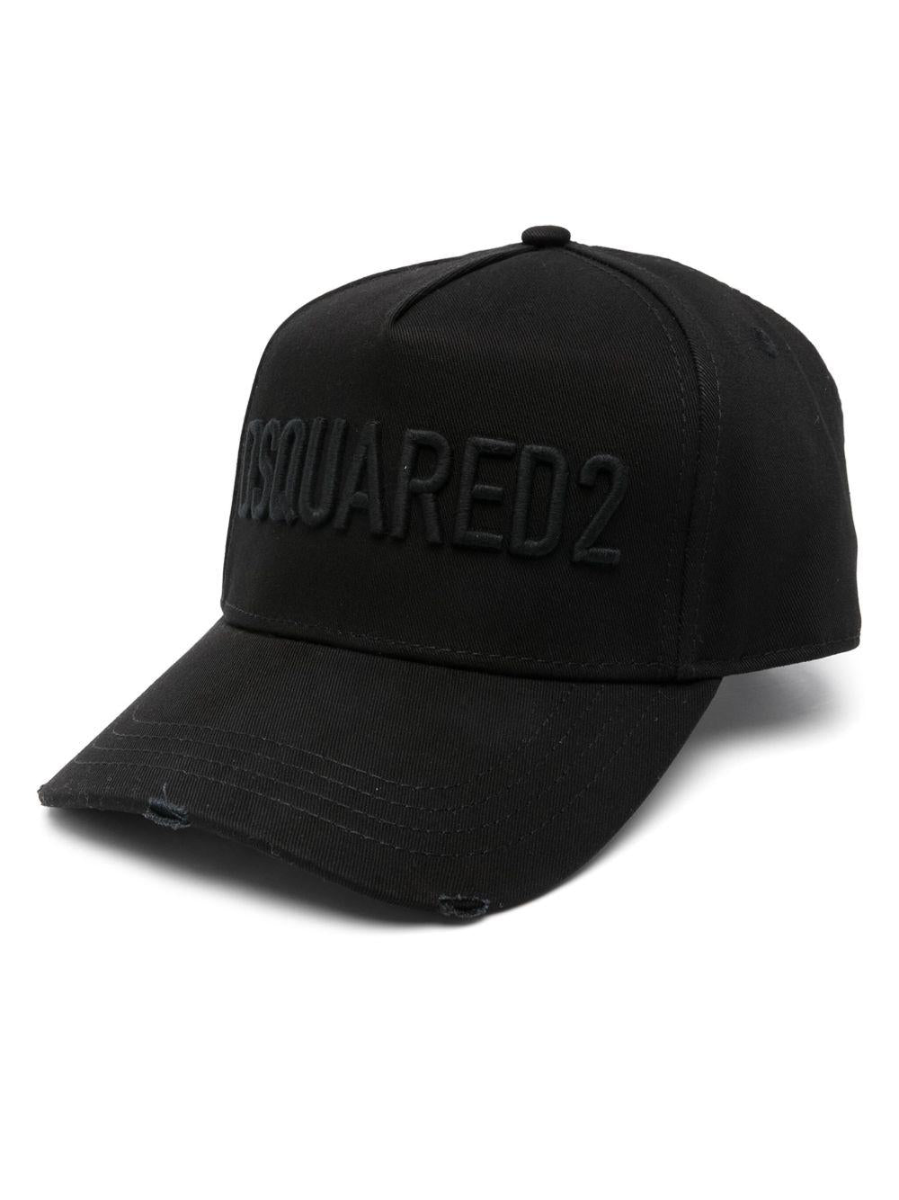 DSQUARED2 Cappello baseball nero con logo frontale