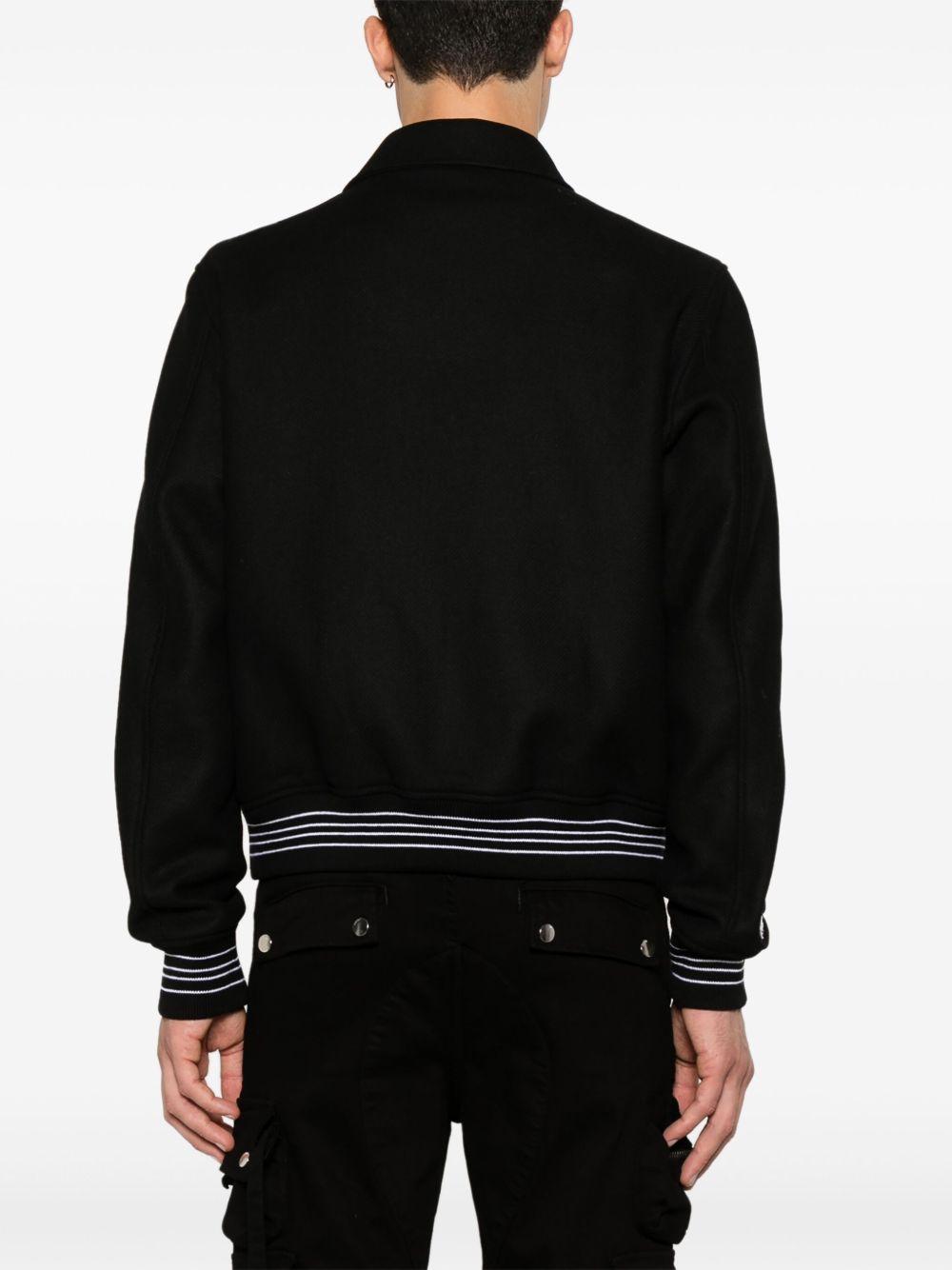 AMIRI Bomber Varsity Bones in lana con logo