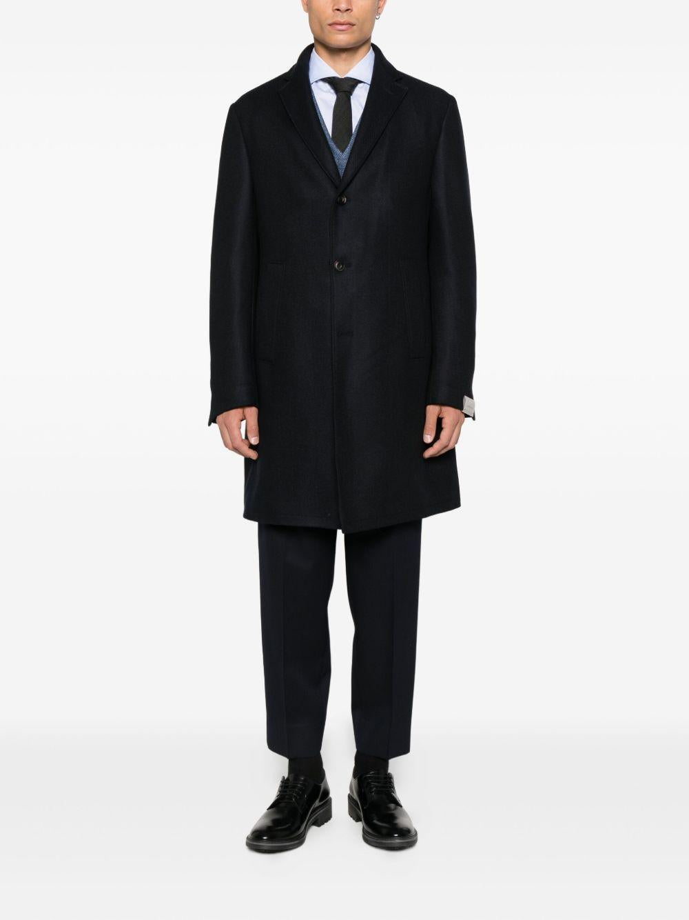 CORNELIANI Cappotto monopetto blu navy