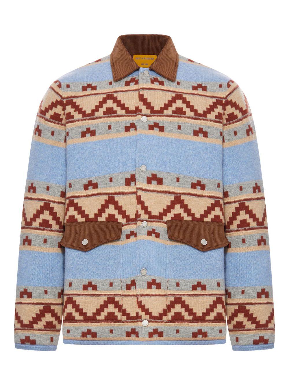 GUEST IN RESIDENCE Giacca in lana con motivo geometrico