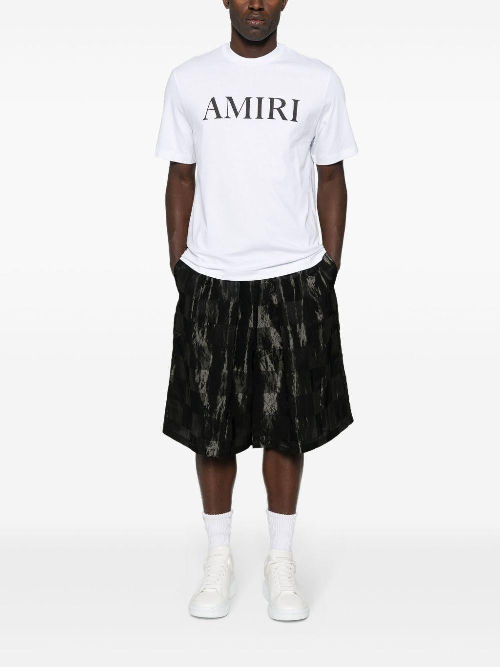 AMIRI T-shirt in cotone con stampa logo frontale