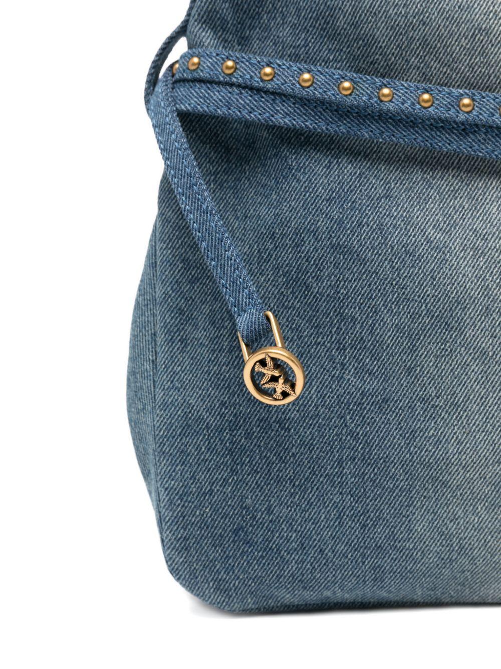 PINKO Borsa a spalla in denim blu