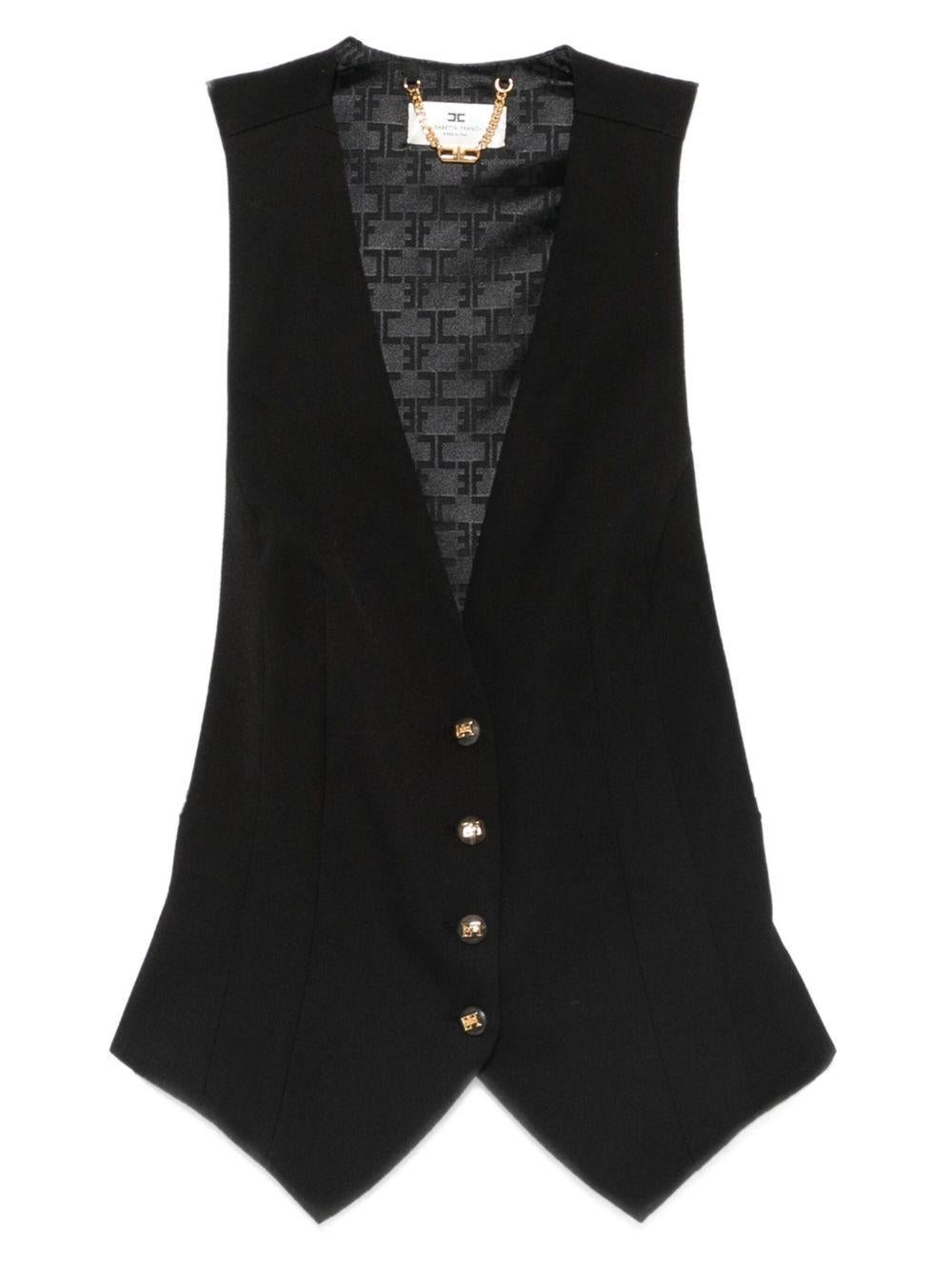 ELISABETTA FRANCHI Gilet con bottoni e scollo a V