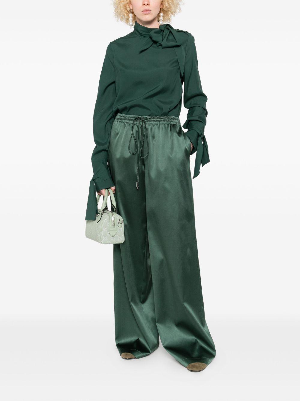 ERMANNO SCERVINO Blusa con fiocco verde scuro