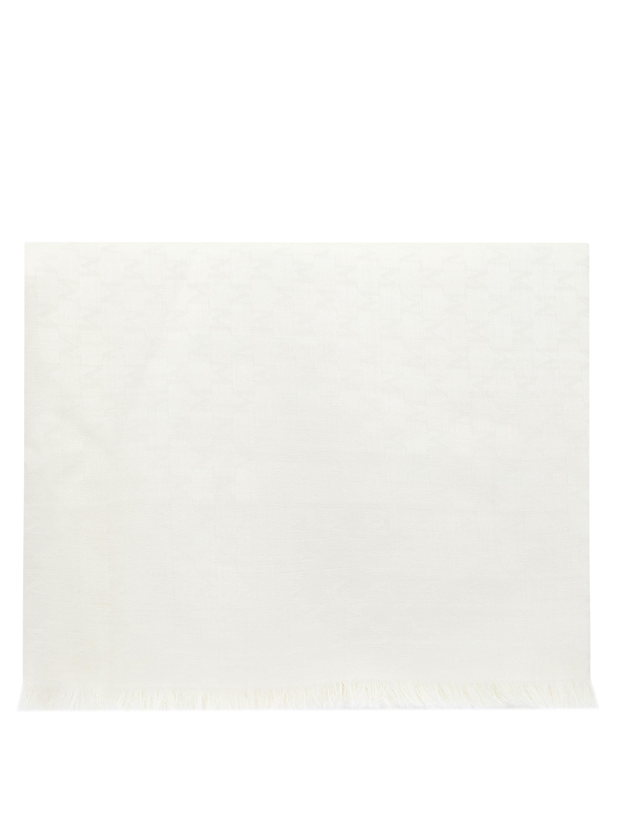 MAX MARA Sciarpa leggera 'Umes' in lana misto seta bianca