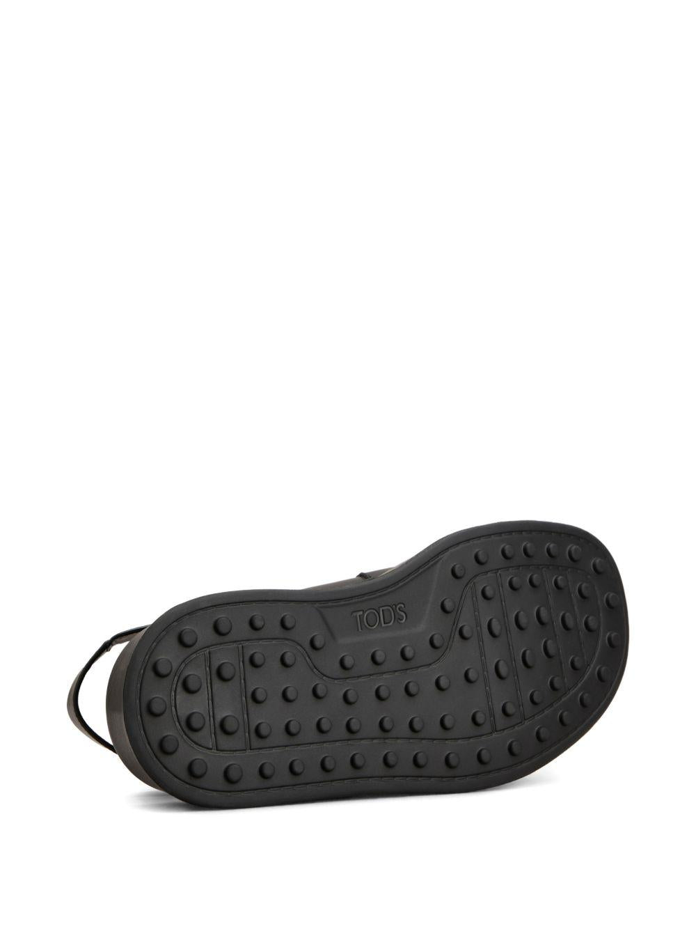 TODS Sandali suola platform in pelle nera