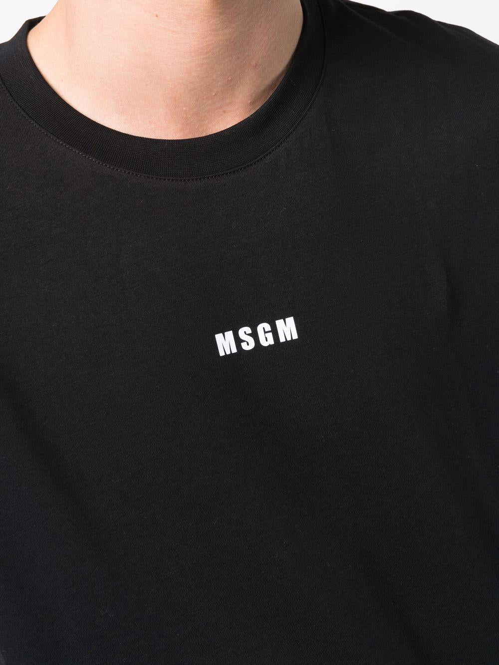 MSGM T-shirt in cotone con logo stampato frontale