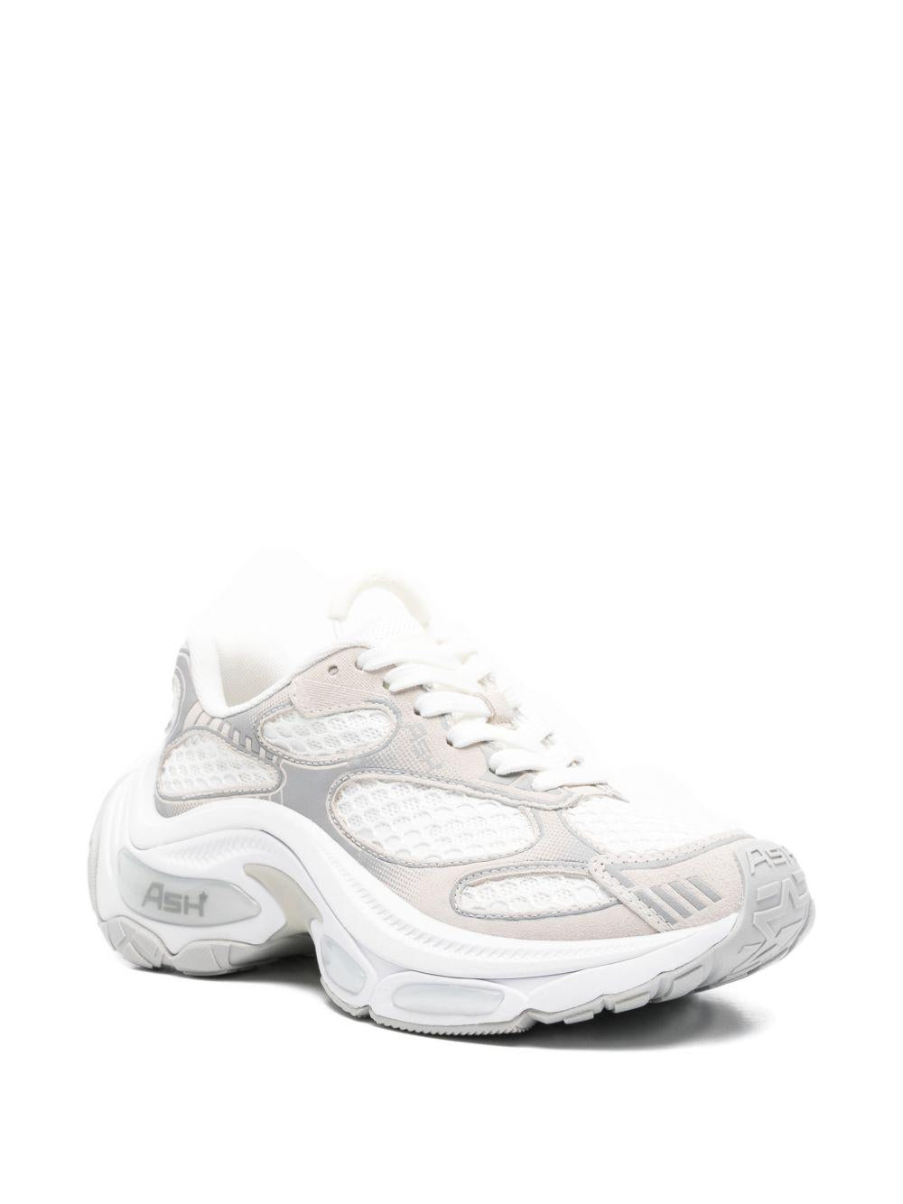 ASH Sneakers Dragon 06 in pelle bianca e argento