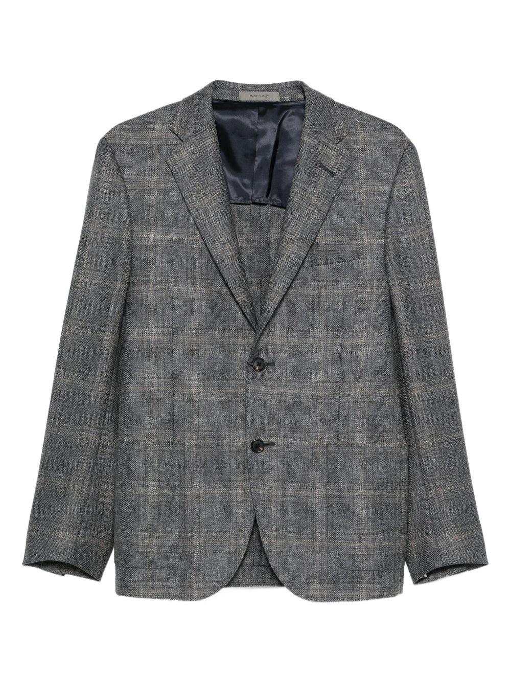 CORNELIANI Blazer grigio in lana vergine