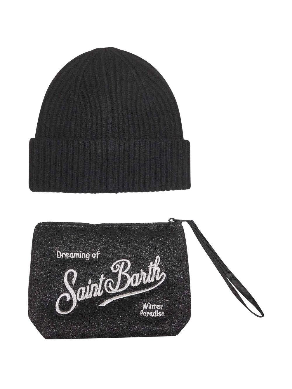 MC2 SAINT BARTH Christmas set nero con clutch e cappello