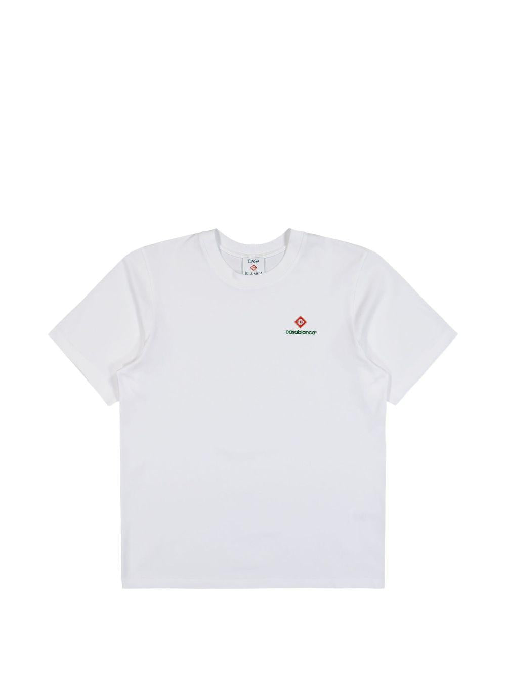 CASABLANCA T-shirt Sport Type in cotone bianco con logo