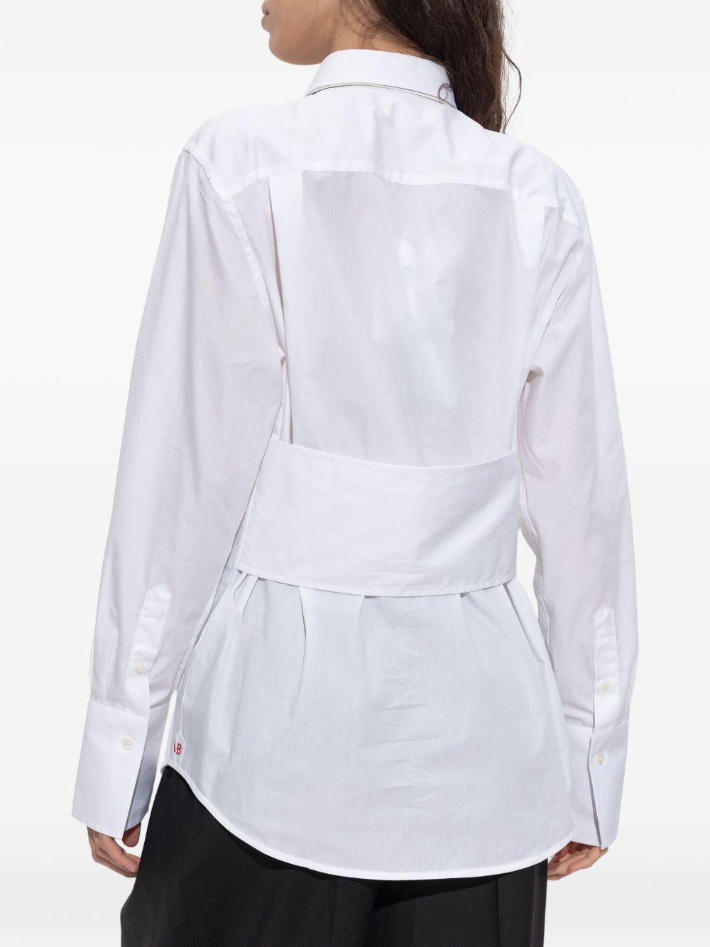 VICTORIA BECKHAM Camicia in cotone bianco con dettaglio sul retro