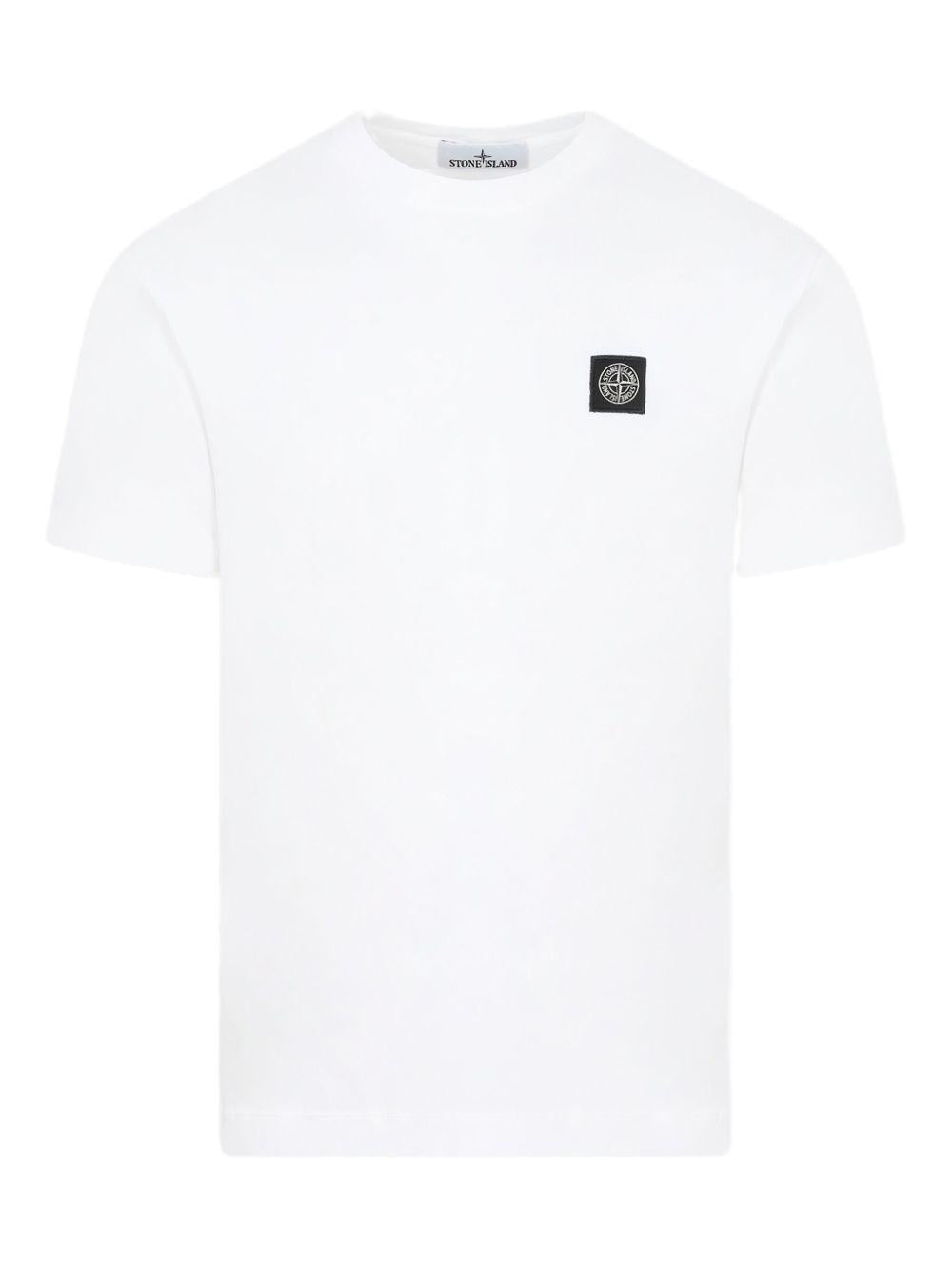 STONE ISLAND T-shirt a maniche corte con logo<BR/>