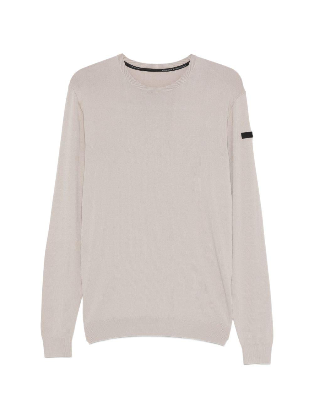 RRD ROBERTO RICCI DESIGNS Maglia girocollo beige con patch logo