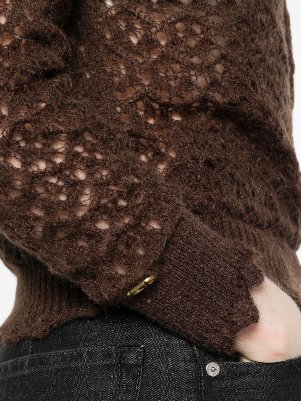 TWINSET Maglione con lavorazione in maglia e scollo a V