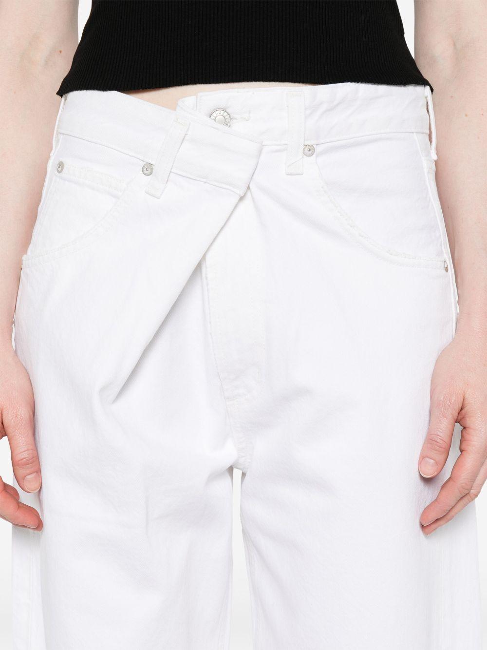 AGOLDE Vana Fold jeans in demin di cotone bianco