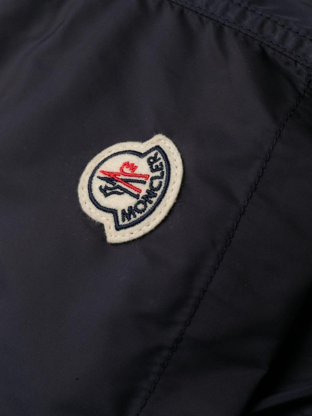 MONCLER Costume da mare nero con coulisse in vita