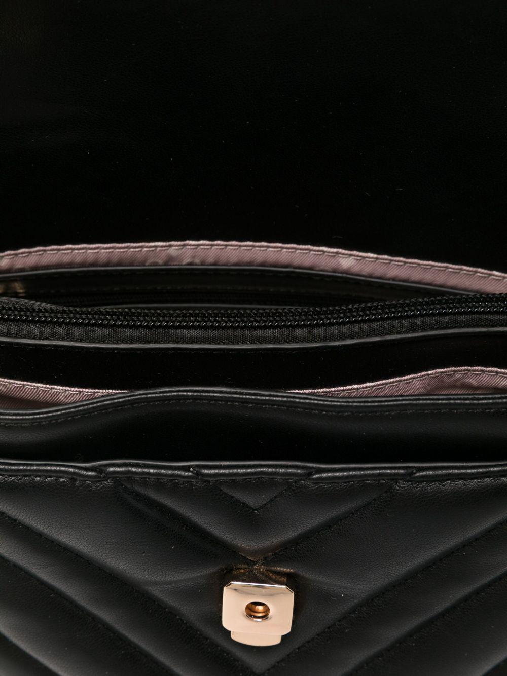 LIUJO Borsa nera in ecopelle con logo