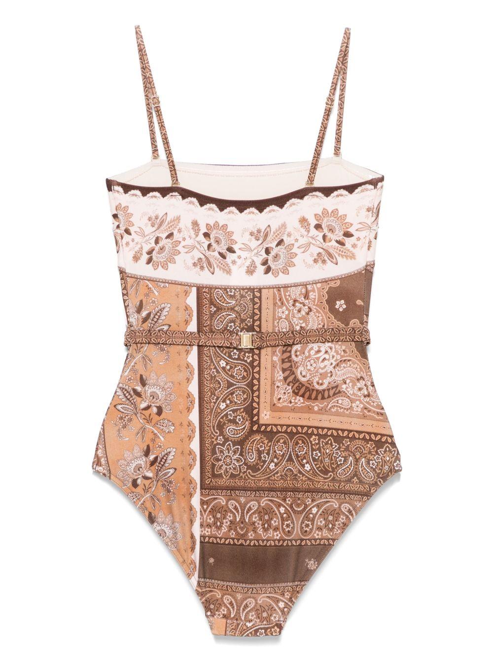 ZIMMERMANN Costume intero 'Lucky Bandeau' con cintura in vita