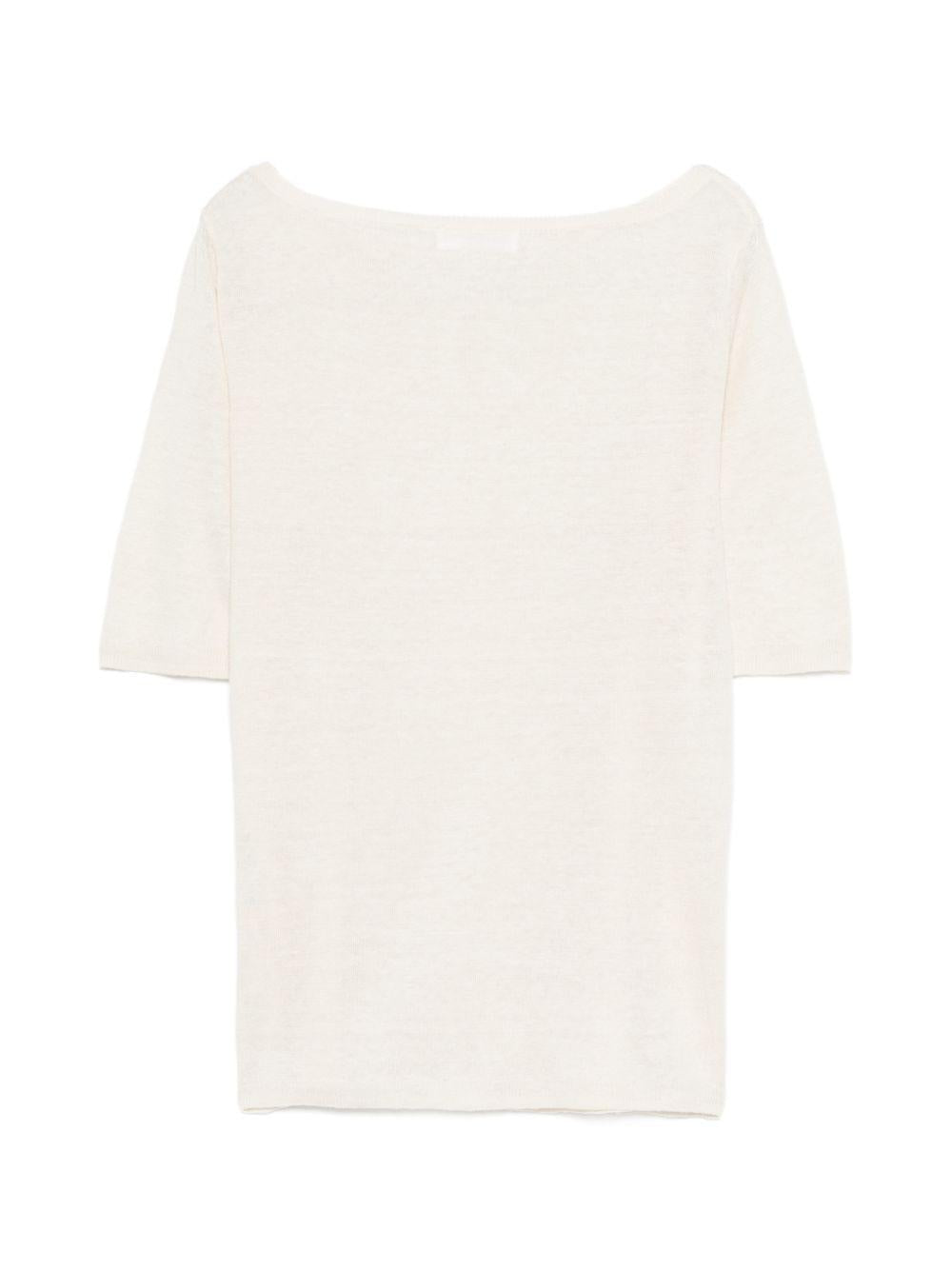 MAJESTIC FILATURES T-shirt a maniche corte con scollo a barca