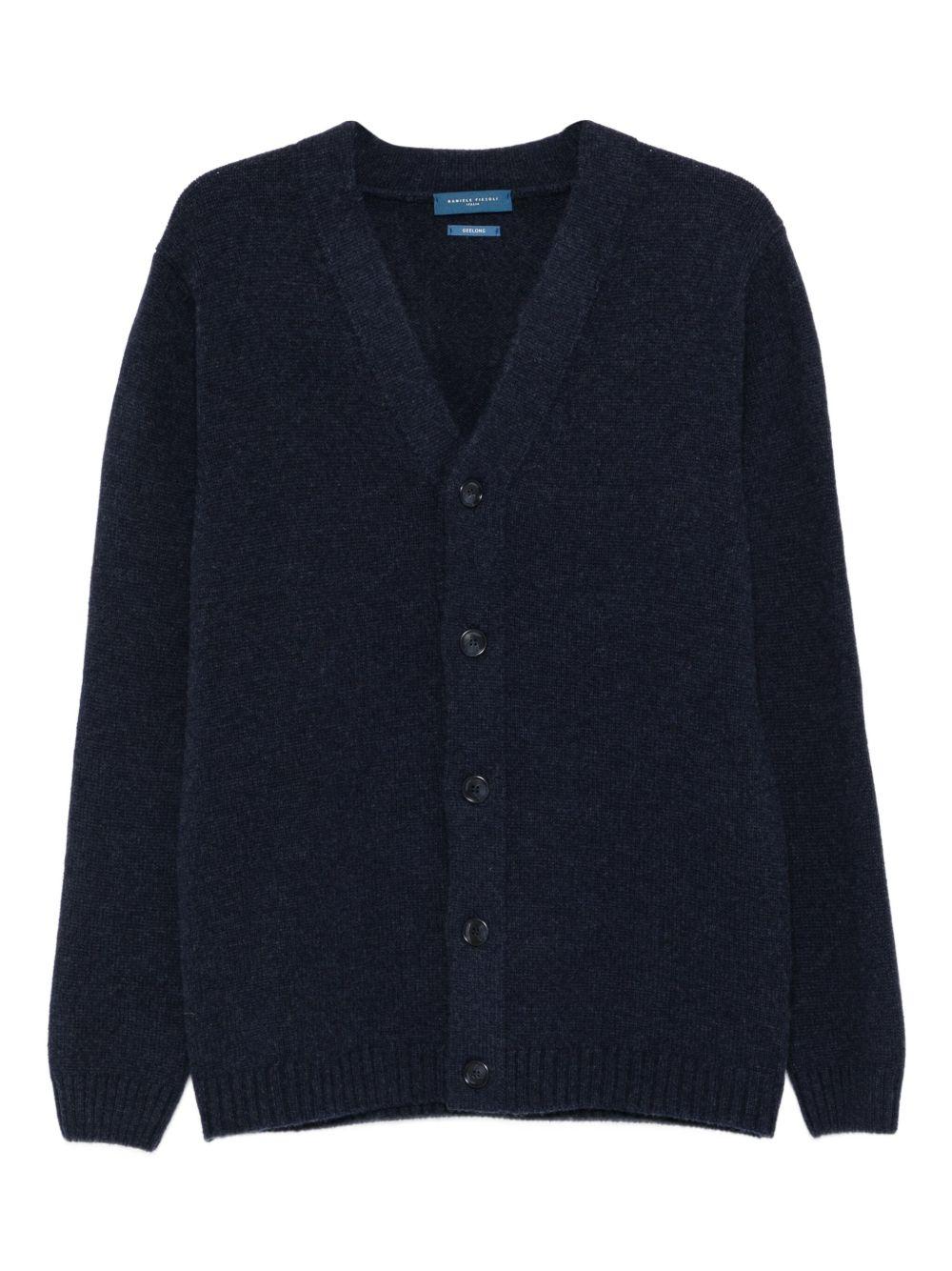 DANIELE FIESOLI Cardigan blu con scollo a V