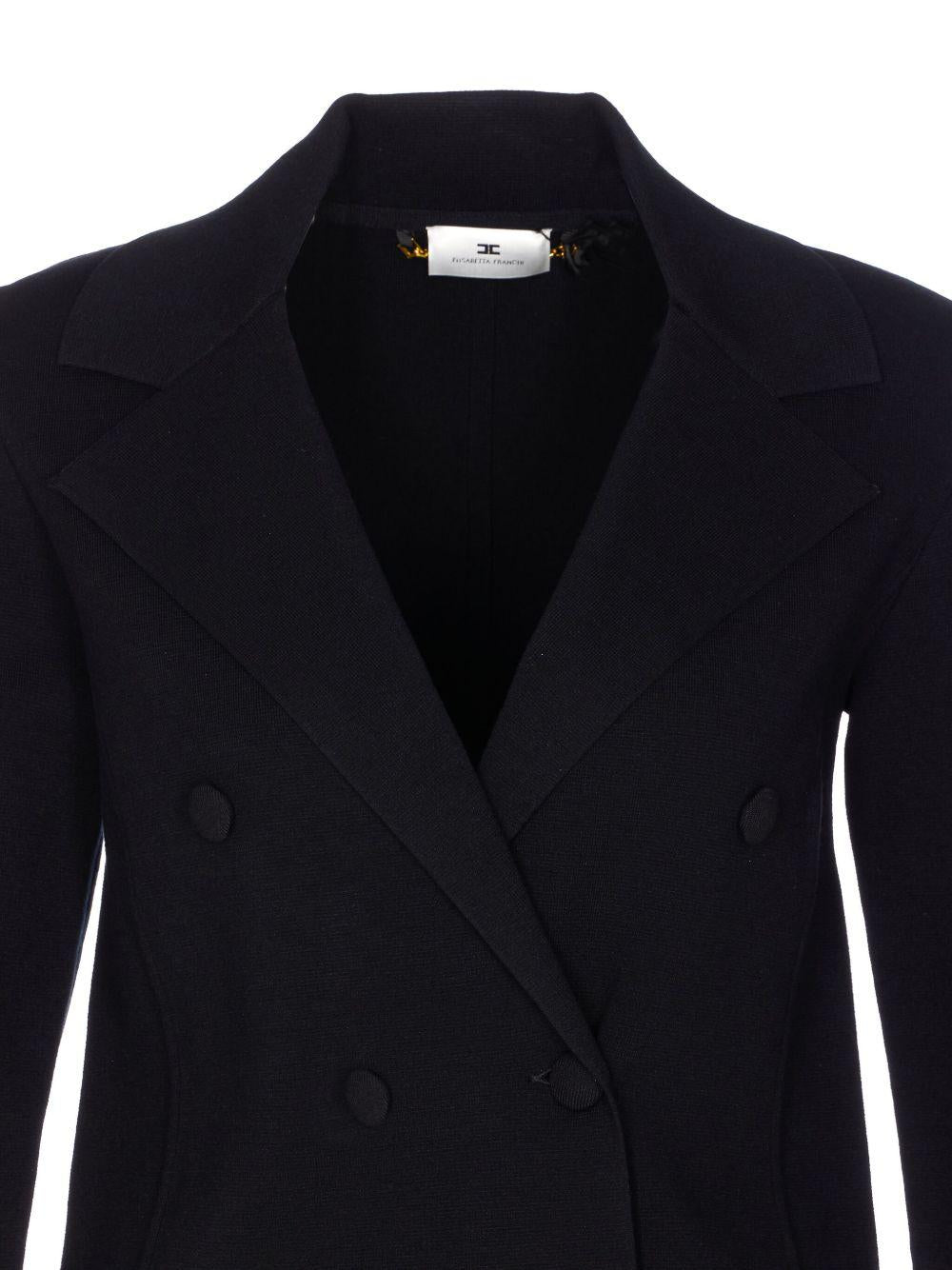 ELISABETTA FRANCHI Blazer nero doppiopetto