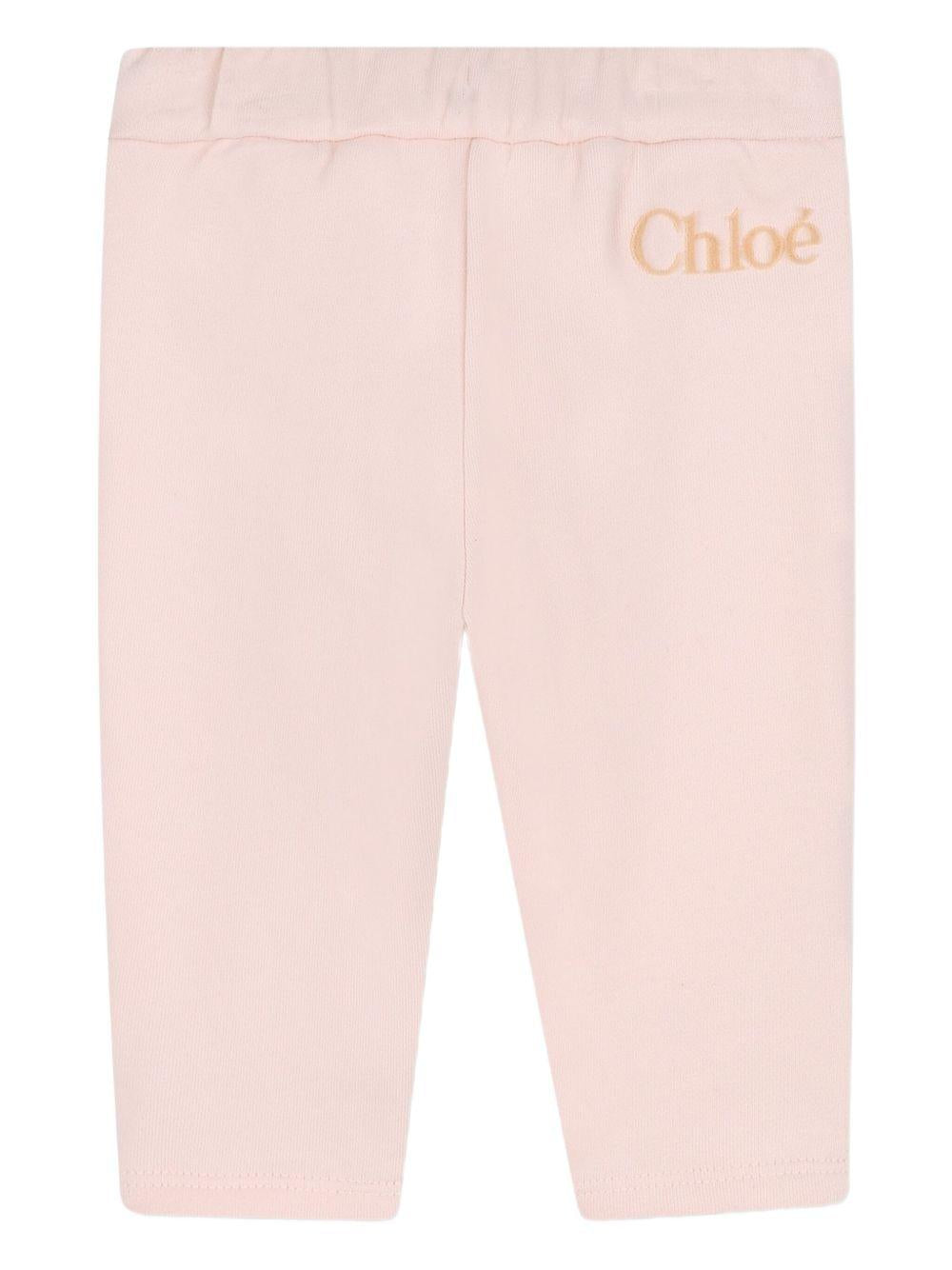 CHLOE Pantaloni sportivi in cotone con vita elasticizzata