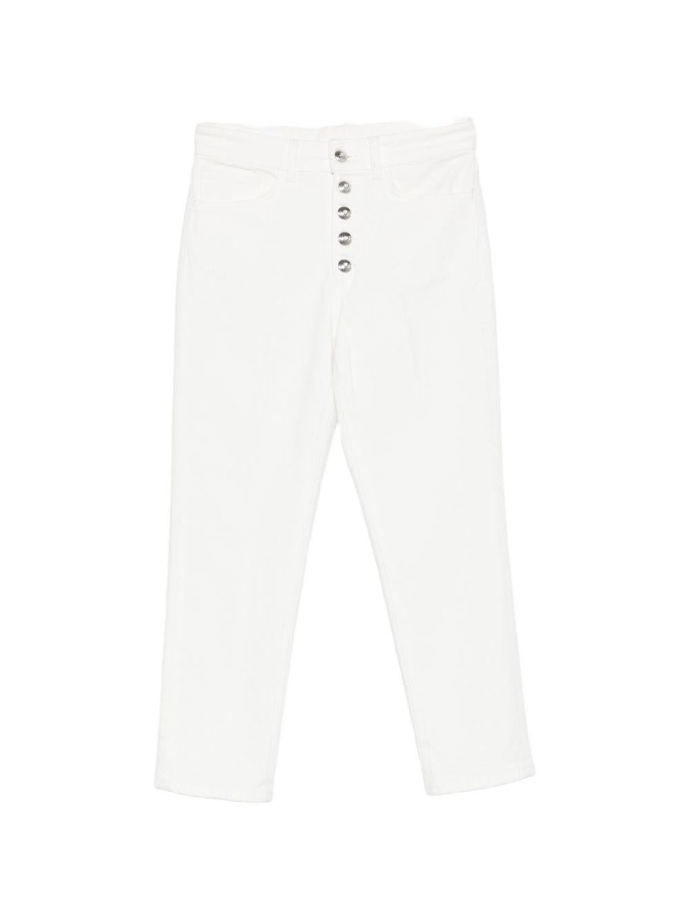 DONDUP Jeans Koons bianchi con bottoni
