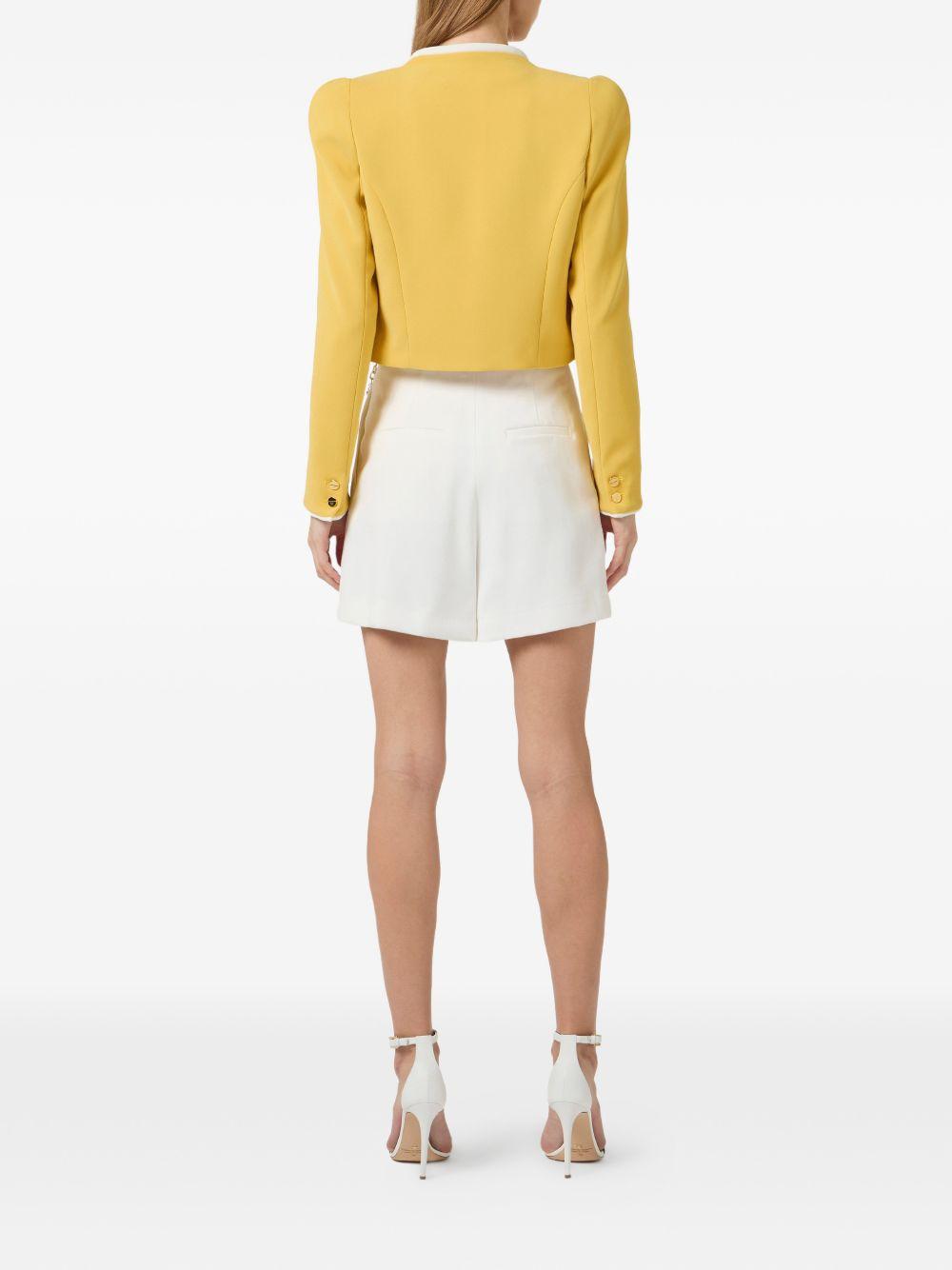 ELISABETTA FRANCHI Giacca in crêpe leggero con piping a contrasto